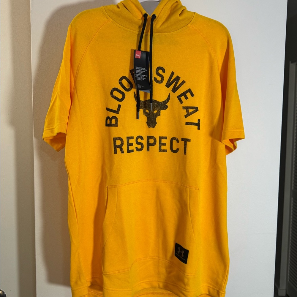 NWT Under Armour Project Rock Short sleeve Hoodie
